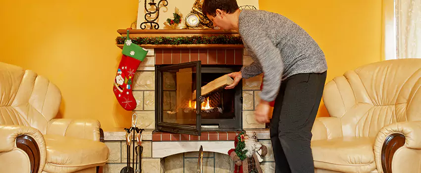Rusted Metal Fireplace Restoration in Nipomo, California